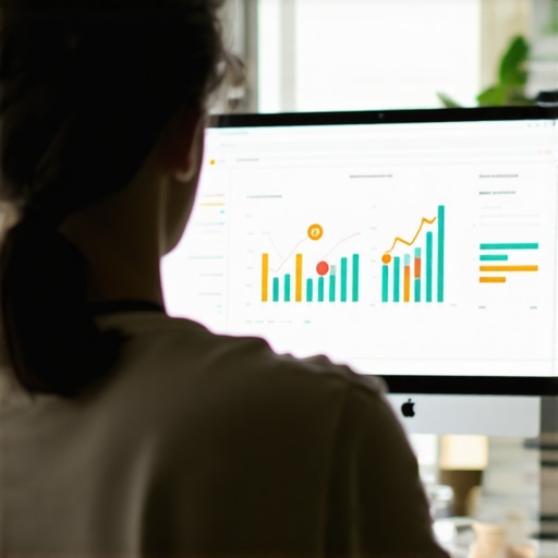 Advanced Local SEO Analytics Digital marketer studying local SEO data on a laptop.