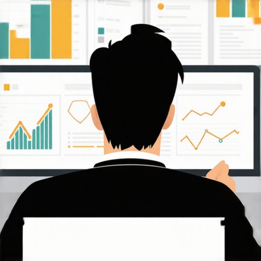 Person working on local SEO analytics with charts and maps.