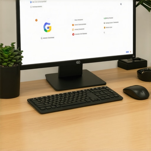 Person working on Google My Business profile with local SEO analytics on screen