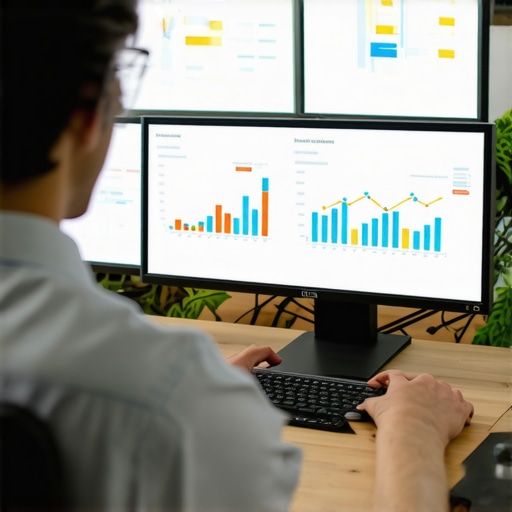 A person reviewing local SEO metrics on a computer