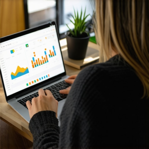 Person reviewing local SEO performance metrics on a computer screen