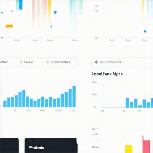 Digital SEO dashboard with analytics charts.
