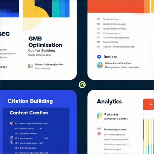 Infographic showing the steps to build a successful local SEO strategy