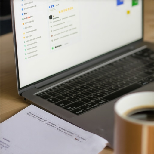 Person working on local SEO strategies on a laptop, focusing on Google Business profile optimization.