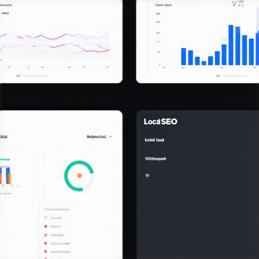 Screenshots of BrightLocal and Whitespark dashboards displaying local ranking and citation analytics.