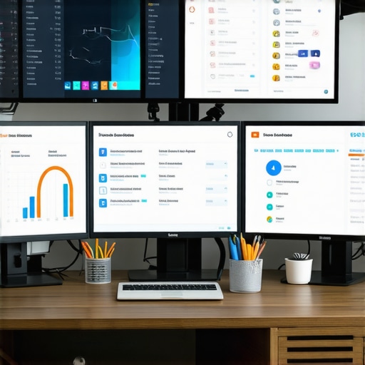 Screens showing analytics dashboards for local SEO maintenance.