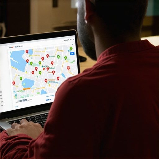 Optimizing Local Map Signals for 2026 SEO SEO expert analyzing Google Map rankings on his laptop.