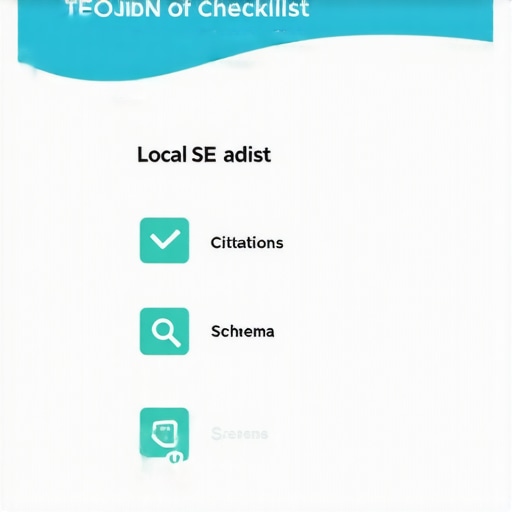 Checklist graphic highlighting key local SEO signals and audit points.