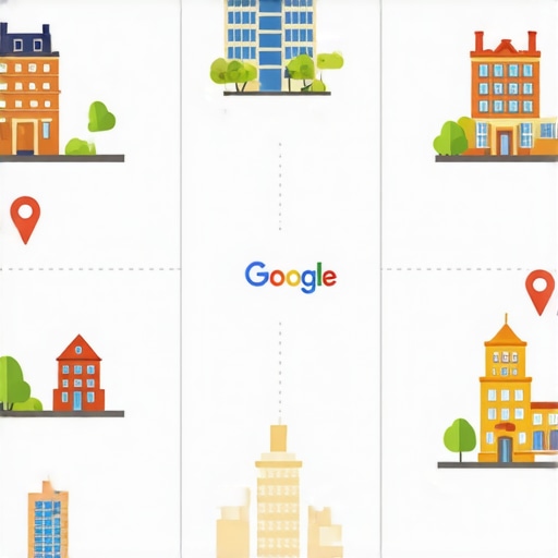 Illustration of local business proximity signals impacting Google rankings.