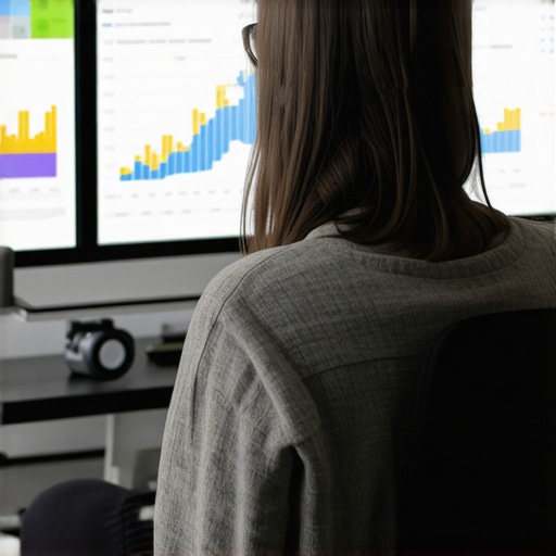 Person reviewing local SEO metrics with analytical tools.