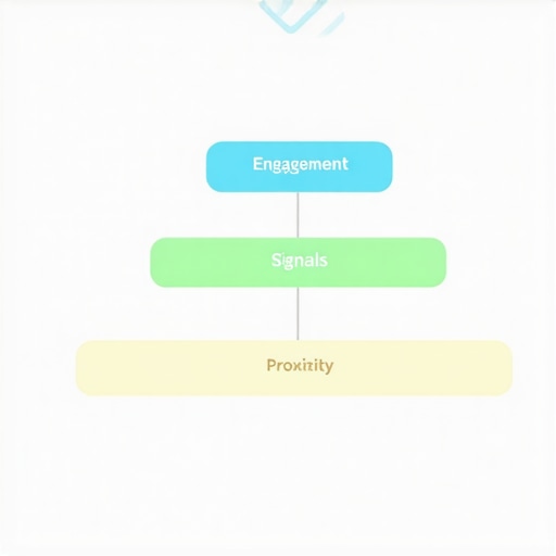 Illustration of layered local SEO signals and engagement points for ranking success