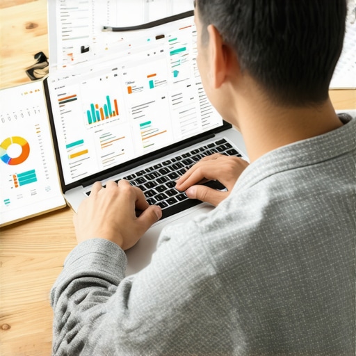 Monitoring Local SEO Tools for Ongoing Success A person reviewing SEO analytics and citation audits on a laptop to maintain local rankings.