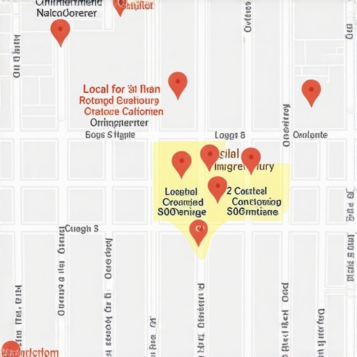 A detailed map highlighting clusters of local competitors to optimize positioning