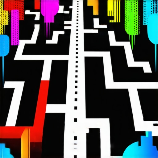 Navigating the Nuances of Local SEO A maze with pathways representing complex strategies in local SEO
